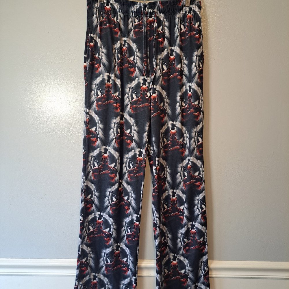Marvel DeadPool‎  Comics Print Pants Mens Pajama Waist Elastic Size S/M